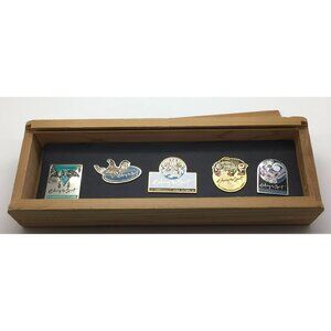 Echoing The Spirit 1994 Commonwealth Games First Nations 5 Pin Set Wooden Box